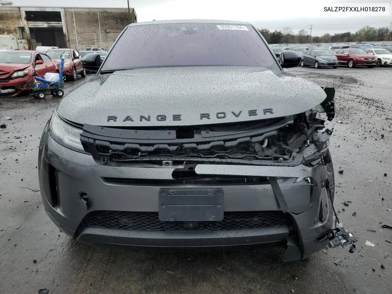 2020 Land Rover Range Rover Evoque Se VIN: SALZP2FXXLH018278 Lot: 80901194