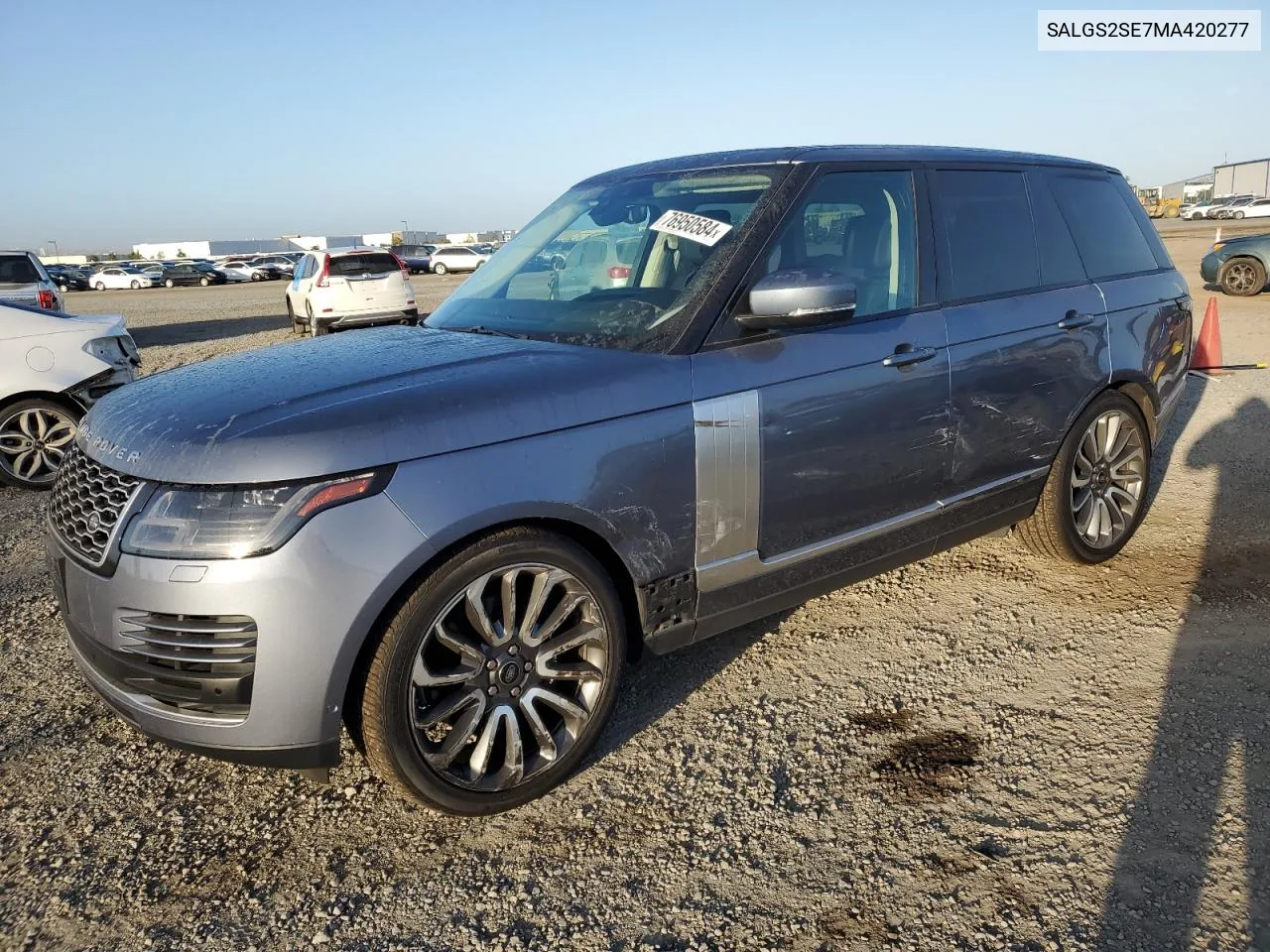 2021 Land Rover Range Rover Westminster Edition VIN: SALGS2SE7MA420277 Lot: 76950584