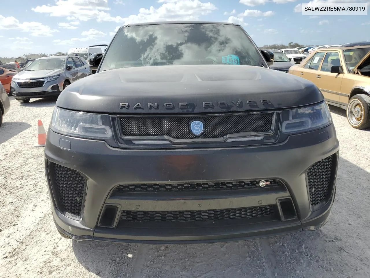 2021 Land Rover Range Rover Sport Svr VIN: SALWZ2RE5MA780919 Lot: 77540064