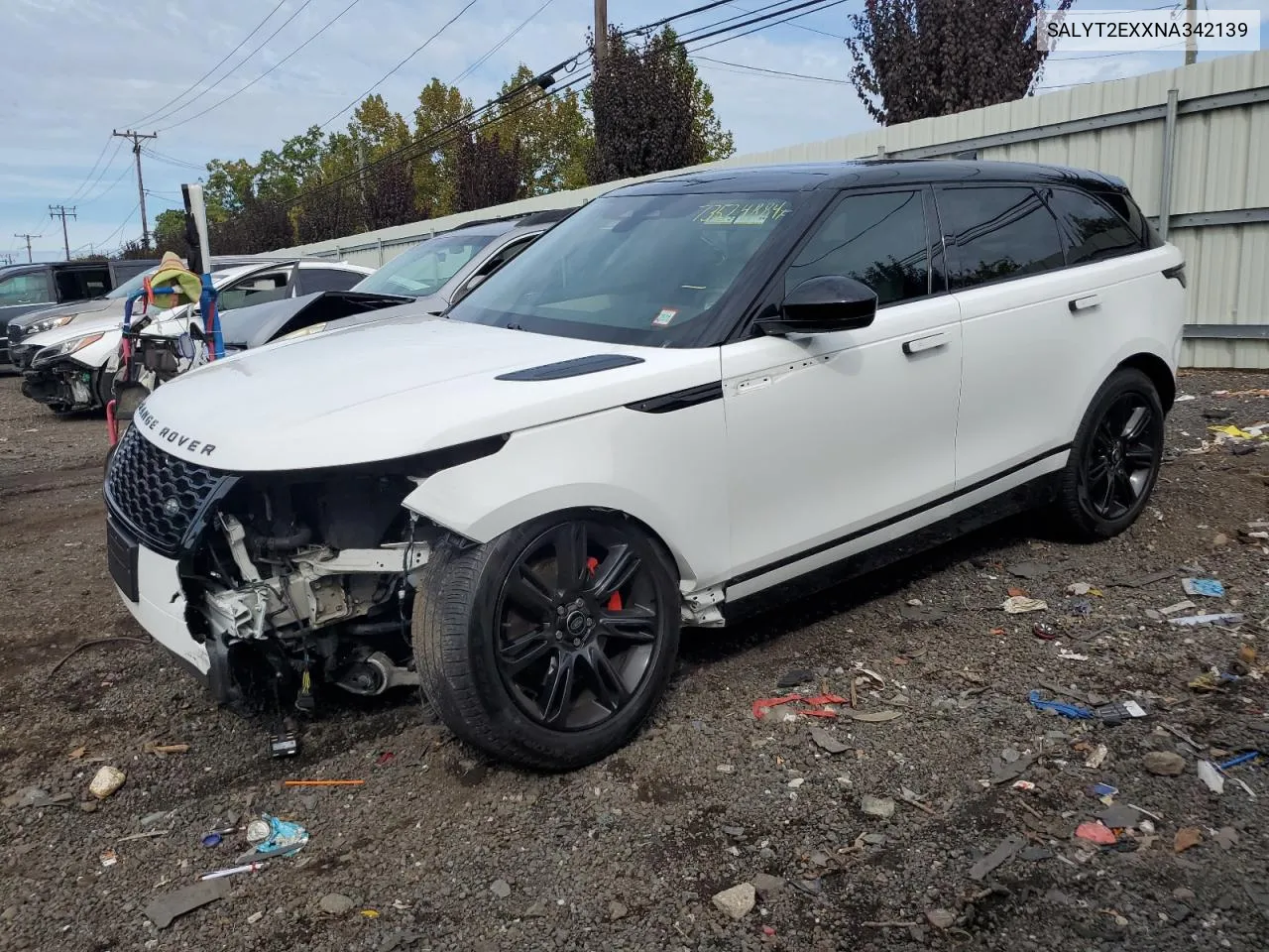 2022 Land Rover Range Rover Velar R-Dynamic S VIN: SALYT2EXXNA342139 Lot: 73524884