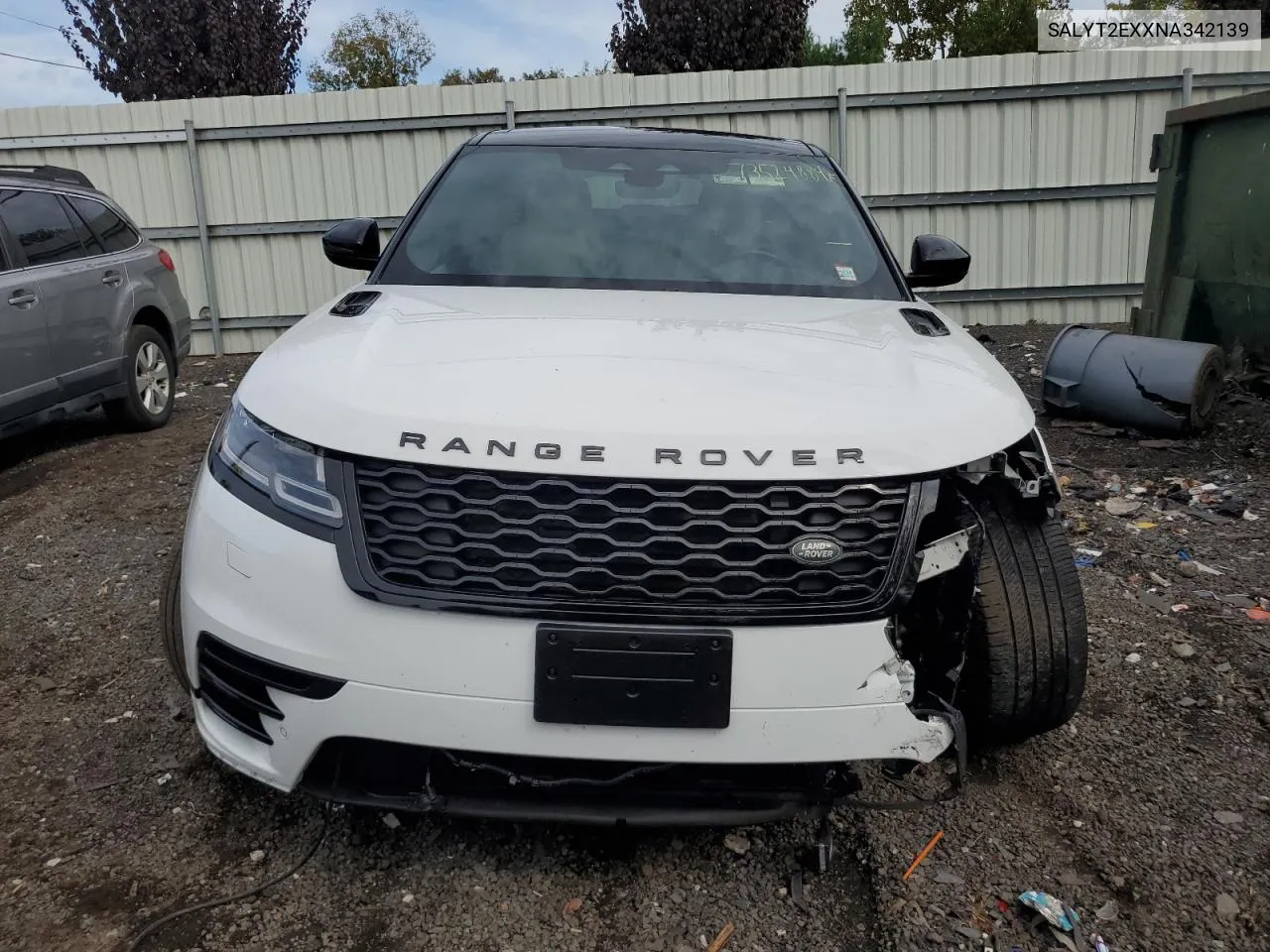 2022 Land Rover Range Rover Velar R-Dynamic S VIN: SALYT2EXXNA342139 Lot: 73524884