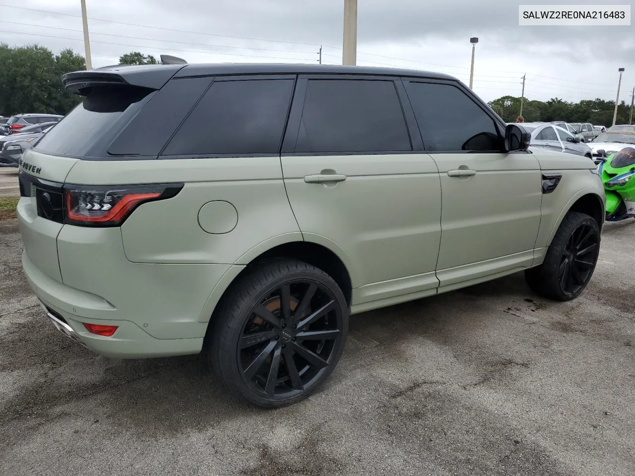 2022 Land Rover Range Rover Sport Svr VIN: SALWZ2RE0NA216483 Lot: 73720854