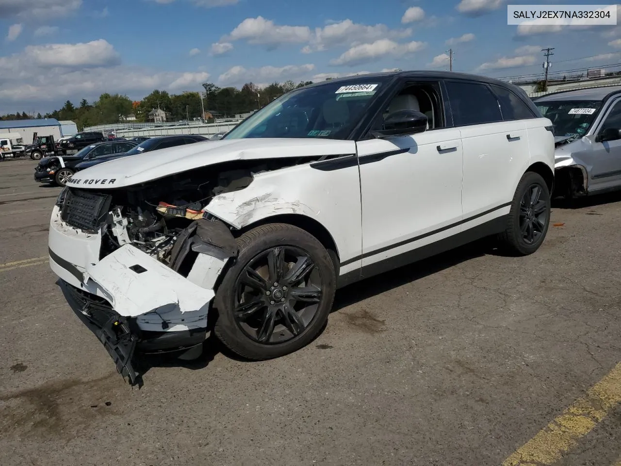 2022 Land Rover Range Rover Velar S VIN: SALYJ2EX7NA332304 Lot: 74450664