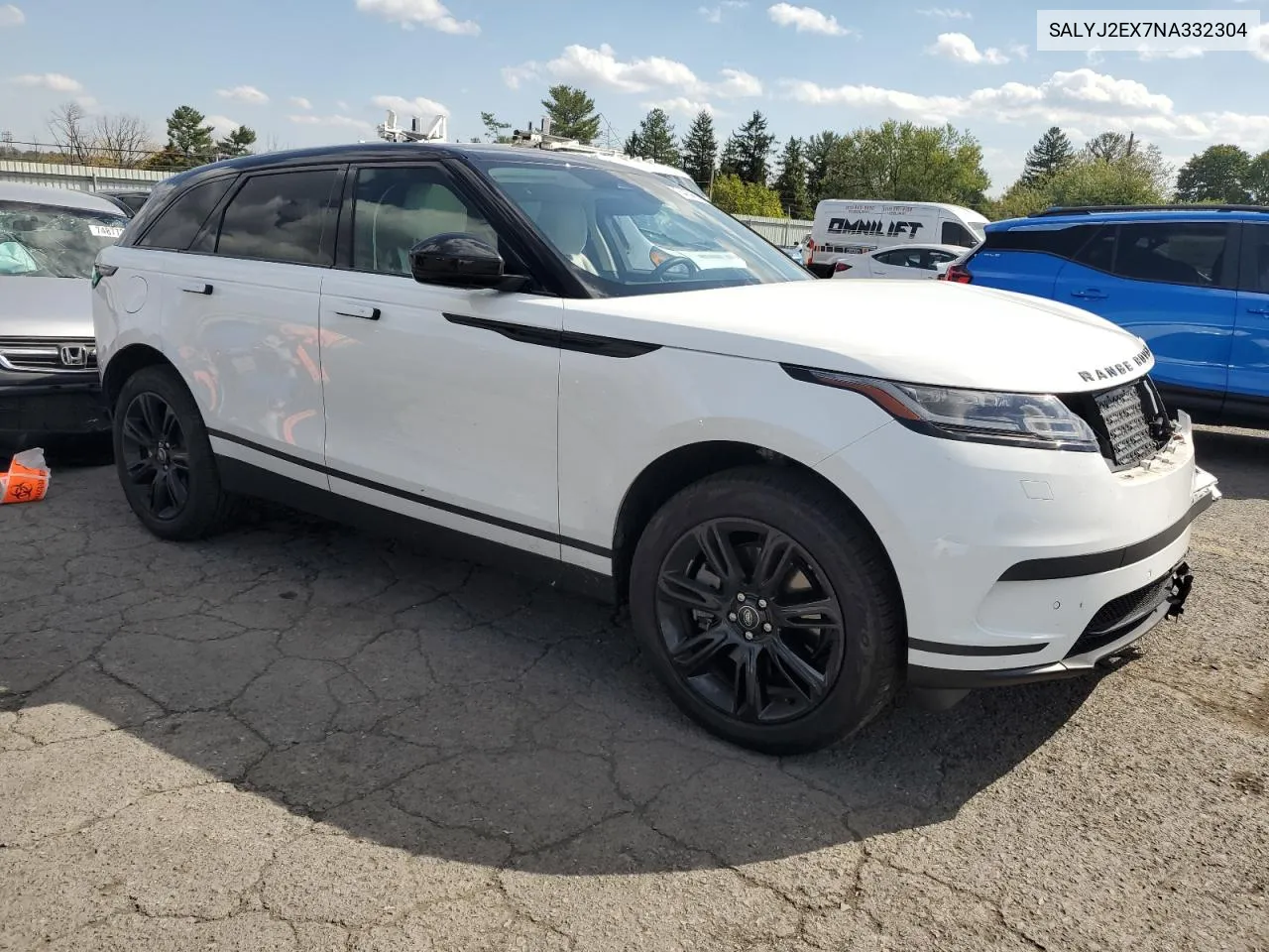 2022 Land Rover Range Rover Velar S VIN: SALYJ2EX7NA332304 Lot: 74450664