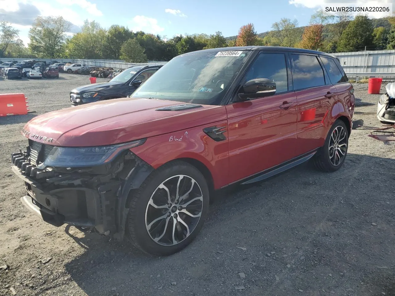 2022 Land Rover Range Rover Sport Hse Silver Edition VIN: SALWR2SU3NA220206 Lot: 75239564