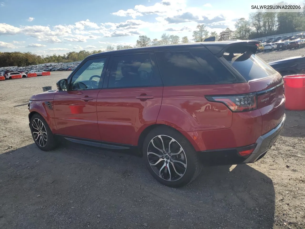 2022 Land Rover Range Rover Sport Hse Silver Edition VIN: SALWR2SU3NA220206 Lot: 75239564