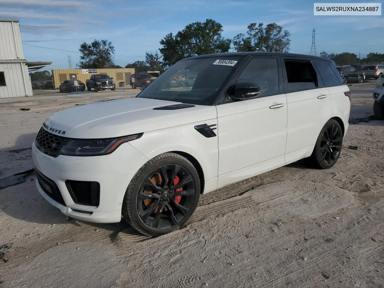 2022 Land Rover Range Rover Sport Hst VIN: SALWS2RUXNA234887 Lot: 76904394