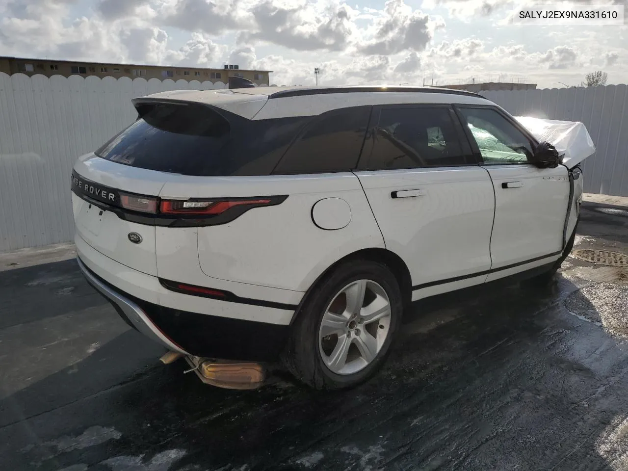 2022 Land Rover Range Rover Velar S VIN: SALYJ2EX9NA331610 Lot: 78634634