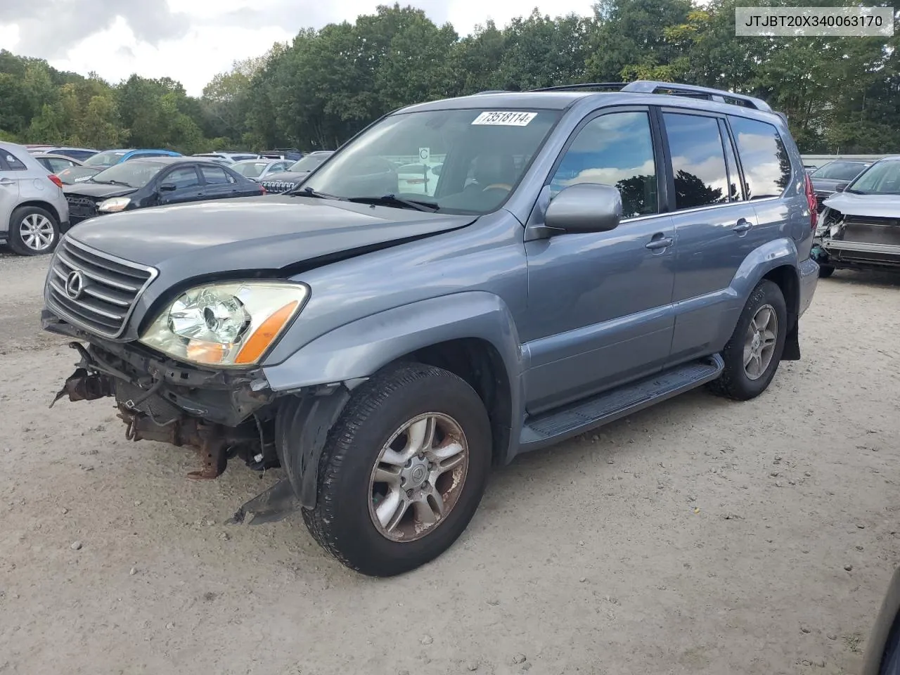 2004 Lexus Gx 470 VIN: JTJBT20X340063170 Lot: 73518114