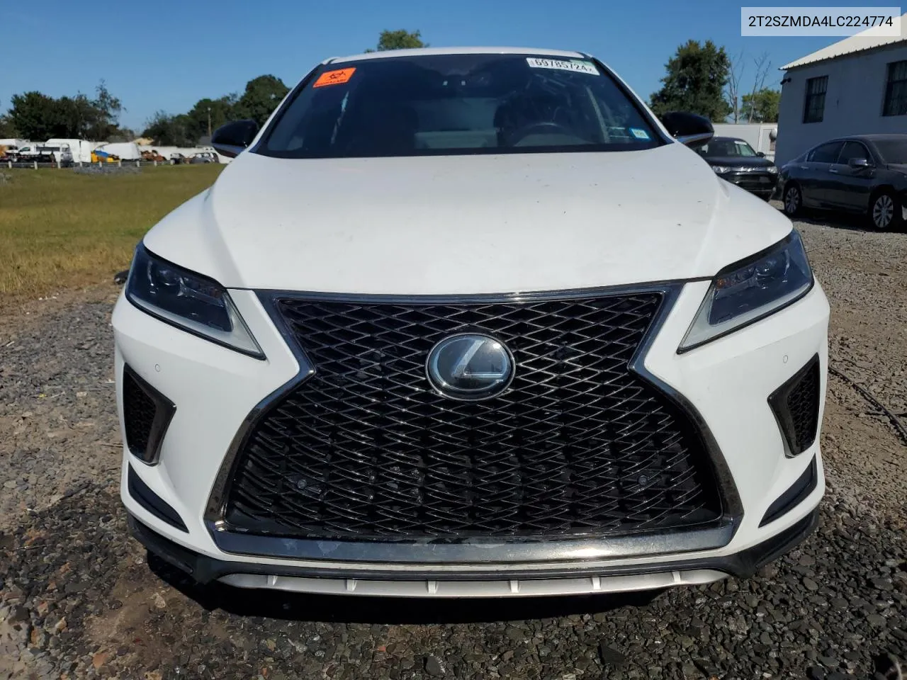 2020 Lexus Rx 350 F Sport VIN: 2T2SZMDA4LC224774 Lot: 69785724