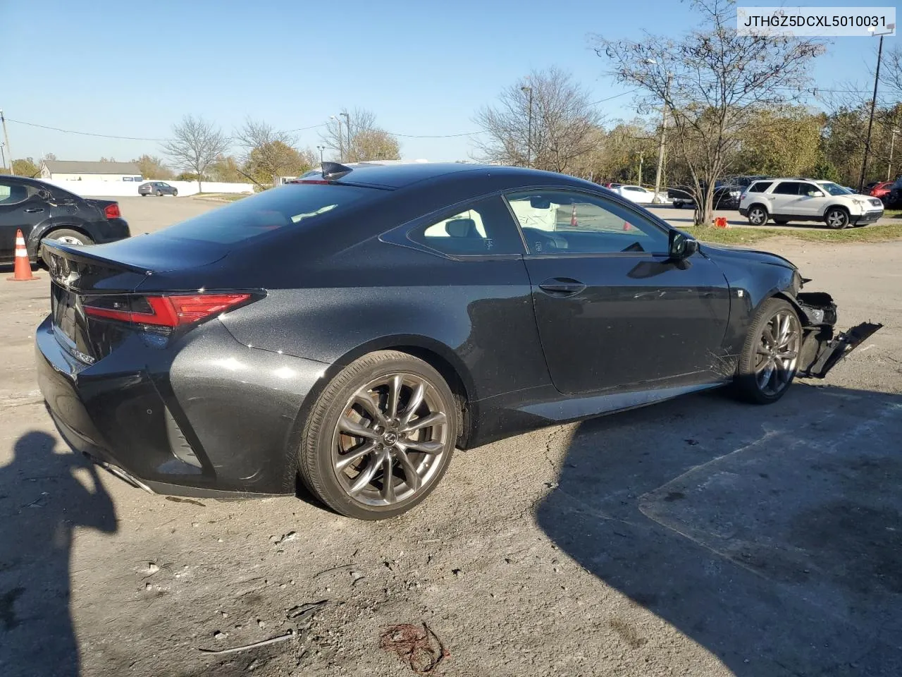 2020 Lexus Rc 350 F Sport VIN: JTHGZ5DCXL5010031 Lot: 76501594