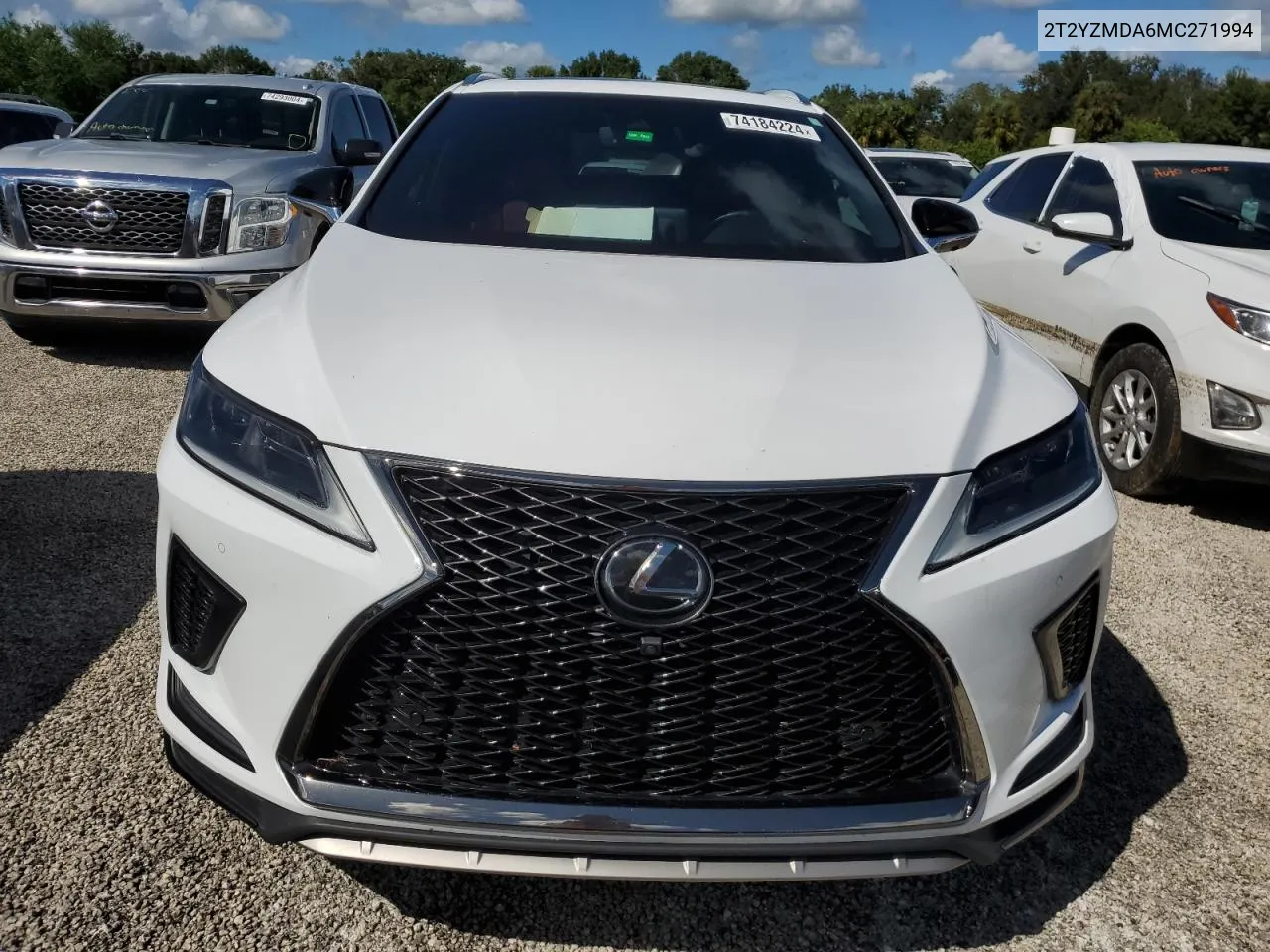 2021 Lexus Rx 350 F Sport VIN: 2T2YZMDA6MC271994 Lot: 74184224