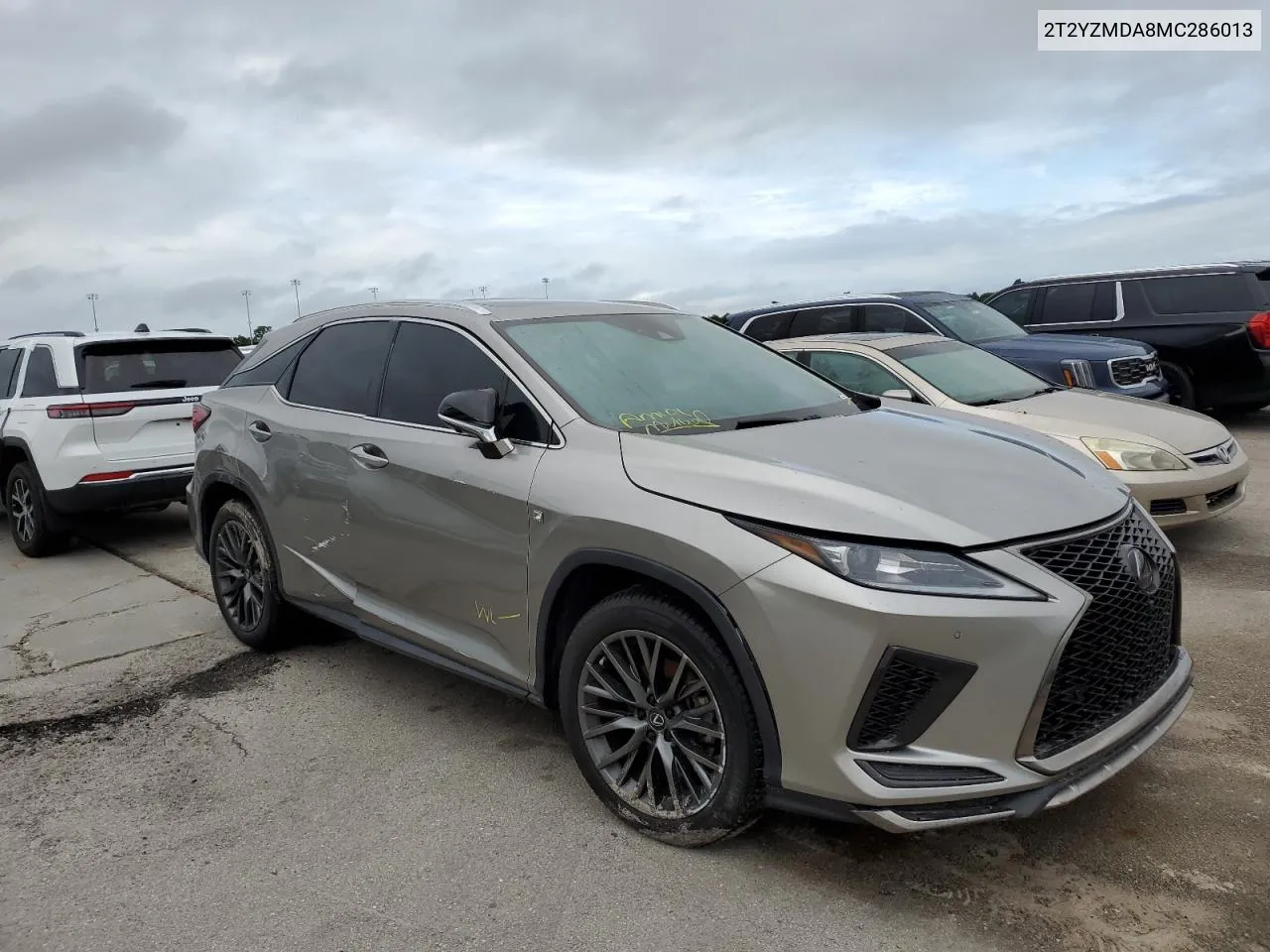 2021 Lexus Rx 350 F Sport VIN: 2T2YZMDA8MC286013 Lot: 74221124