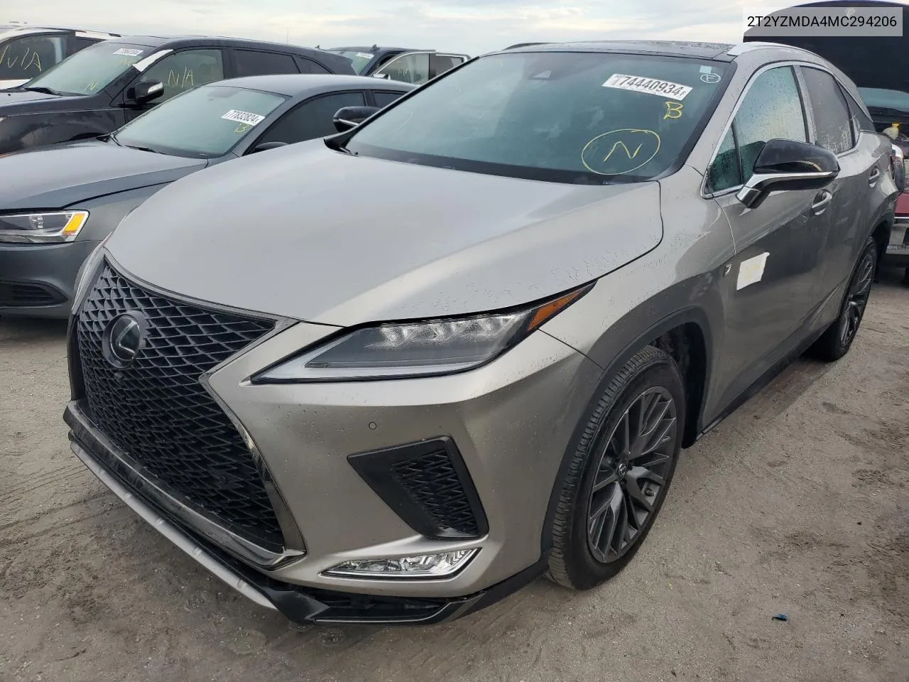 2021 Lexus Rx 350 F Sport VIN: 2T2YZMDA4MC294206 Lot: 74440934