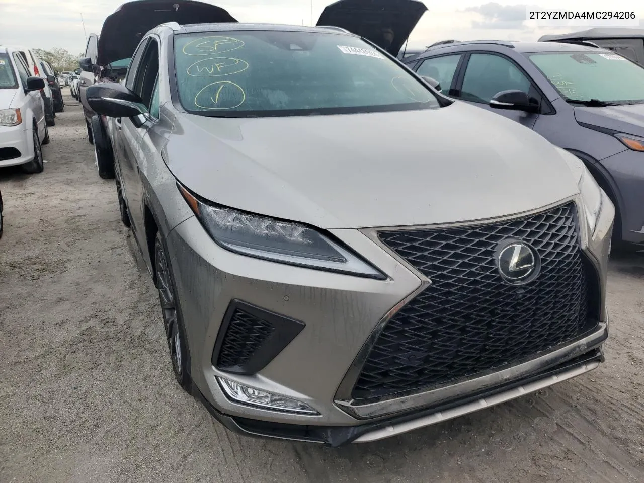 2021 Lexus Rx 350 F Sport VIN: 2T2YZMDA4MC294206 Lot: 74440934