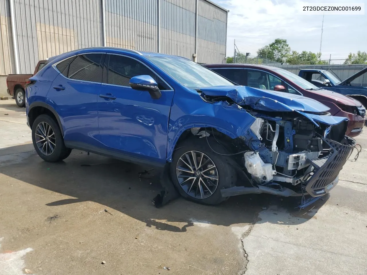 2022 Lexus Nx 250 VIN: 2T2GDCEZ0NC001699 Lot: 67469884