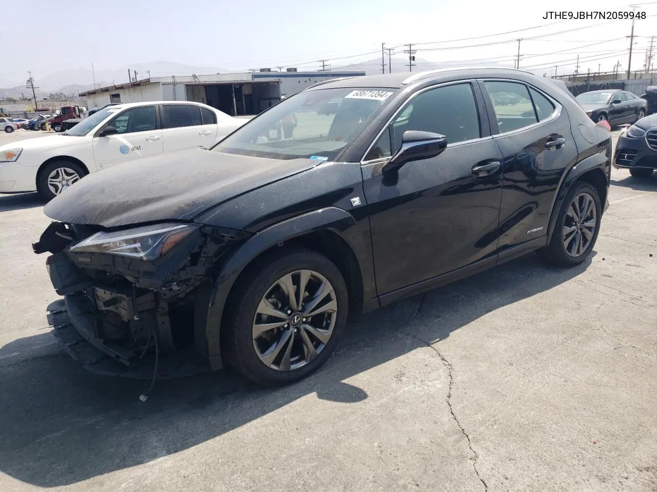 2022 Lexus Ux 250H Base VIN: JTHE9JBH7N2059948 Lot: 68671394