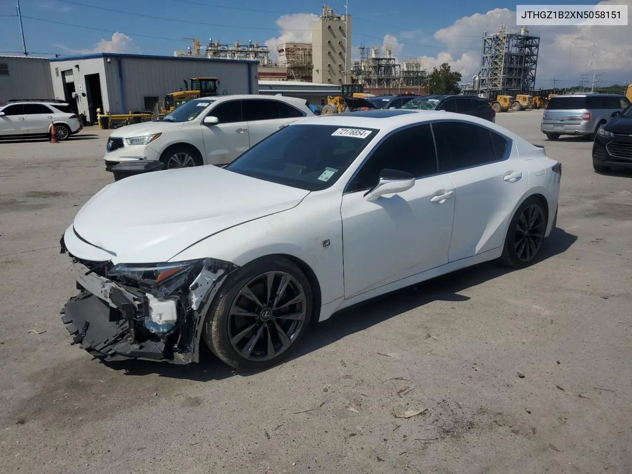 2022 Lexus Is 350 F Sport VIN: JTHGZ1B2XN5058151 Lot: 72176854