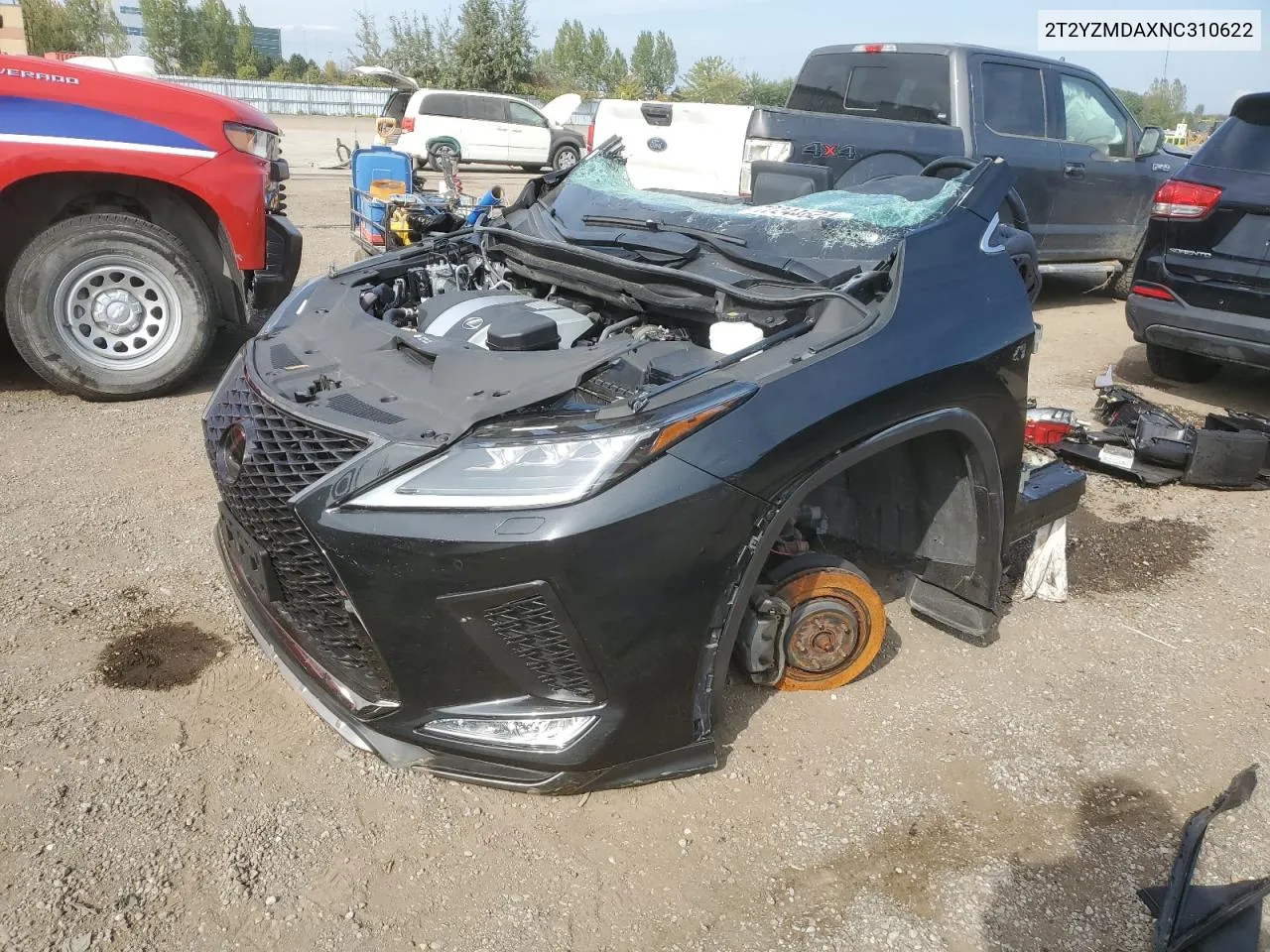 2022 Lexus Rx 350 F Sport VIN: 2T2YZMDAXNC310622 Lot: 72244624