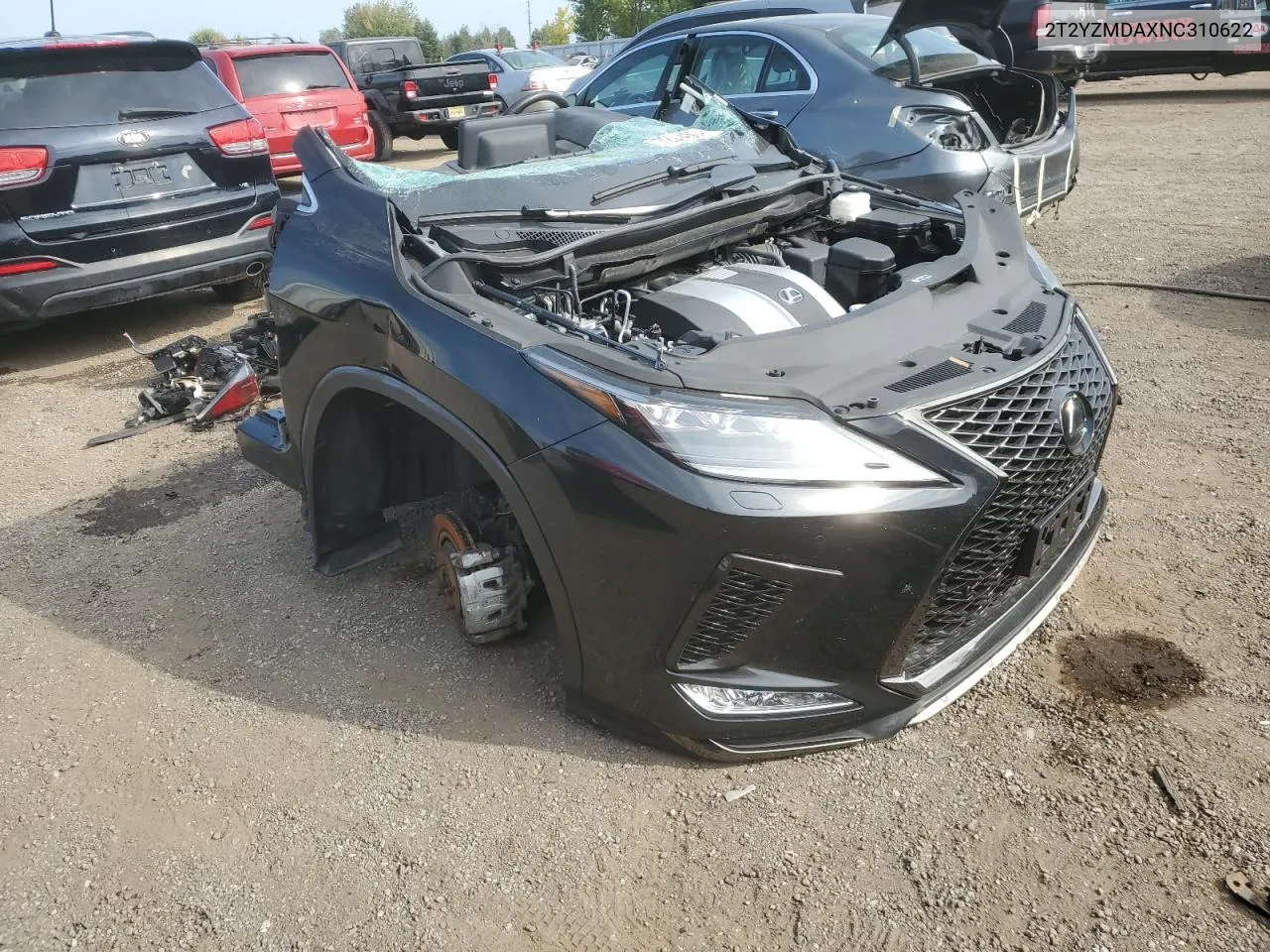 2022 Lexus Rx 350 F Sport VIN: 2T2YZMDAXNC310622 Lot: 72244624