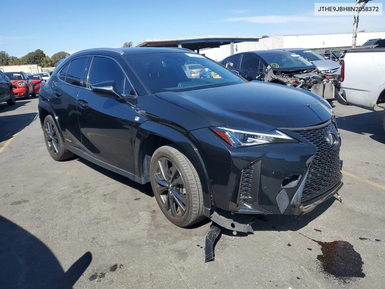 2022 Lexus Ux 250H Base VIN: JTHE9JBH8N2058372 Lot: 74527224