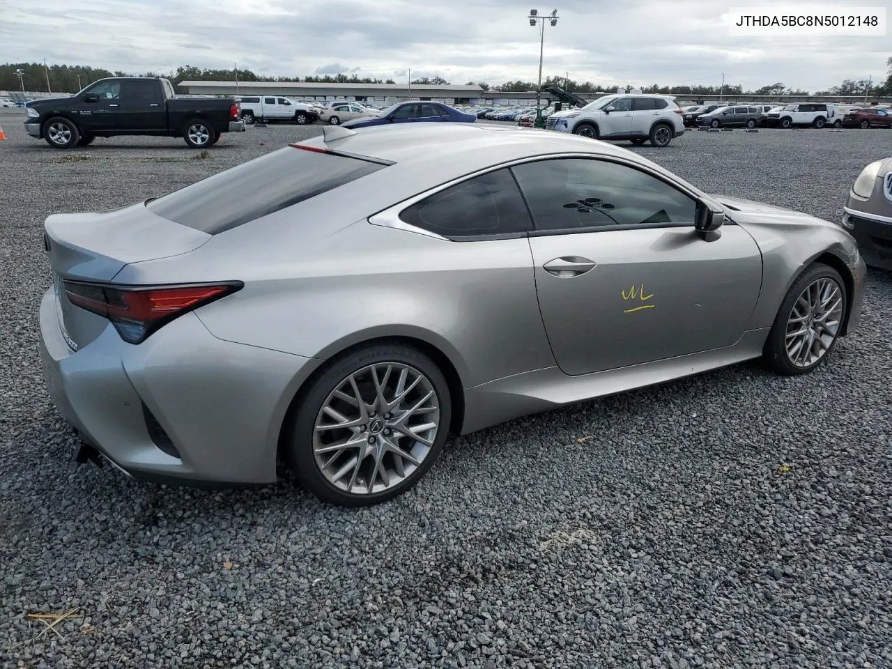 2022 Lexus Rc 300 Base VIN: JTHDA5BC8N5012148 Lot: 75625514