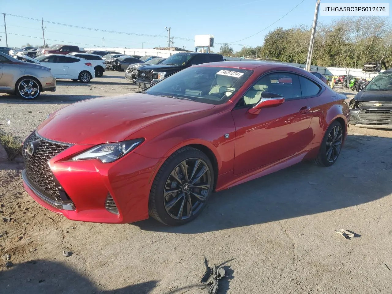 2023 Lexus Rc 300 Base VIN: JTHGA5BC3P5012476 Lot: 74697224