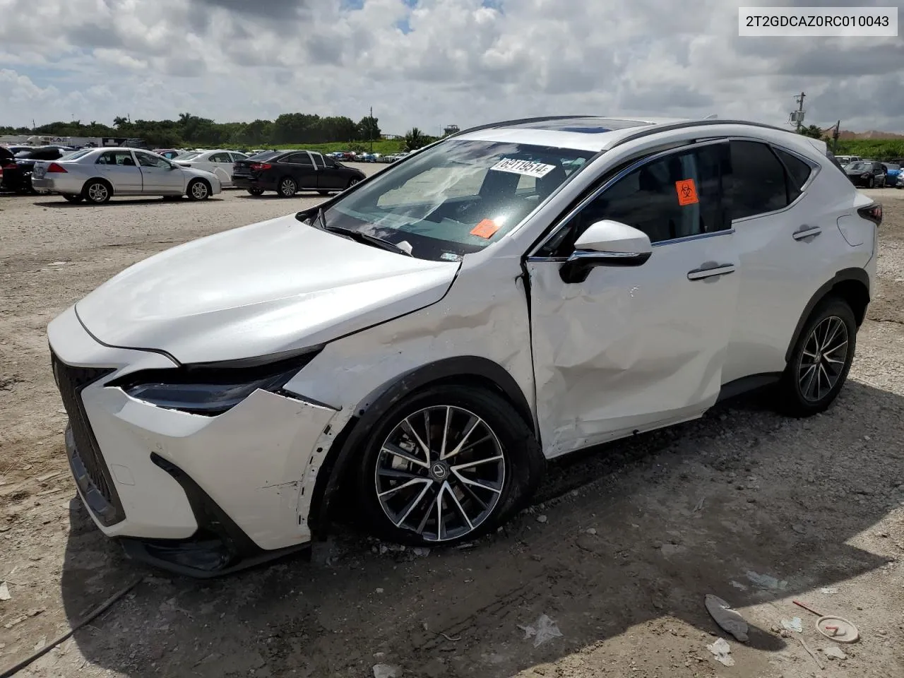 2024 Lexus Nx 250 Premium VIN: 2T2GDCAZ0RC010043 Lot: 69119514