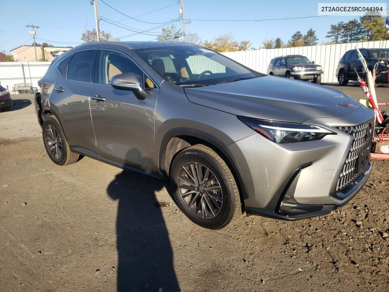 2024 Lexus Nx 350 Base VIN: 2T2AGCEZ5RC044194 Lot: 76362314