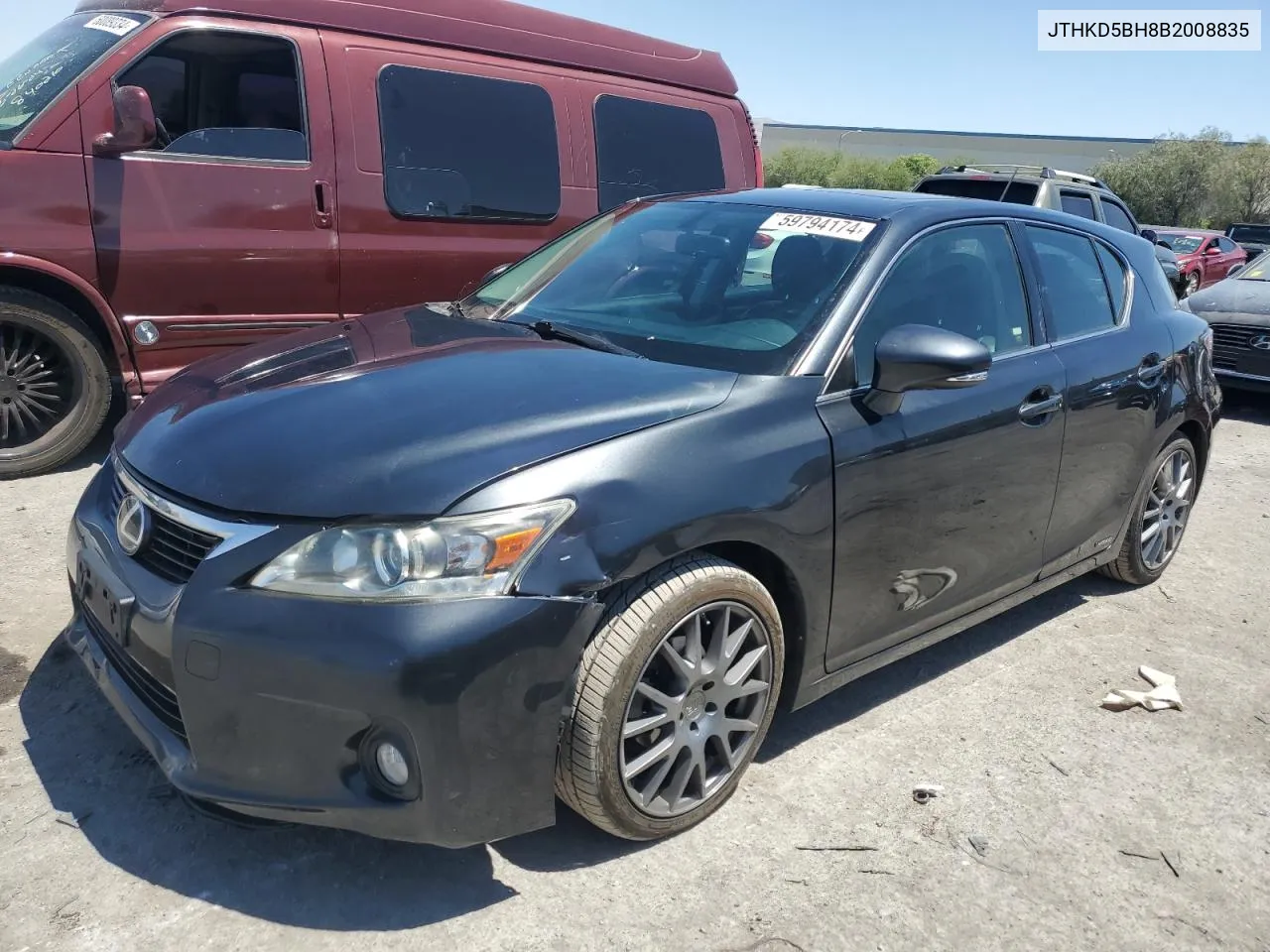 2011 Lexus Ct 200 VIN: JTHKD5BH8B2008835 Lot: 59794174