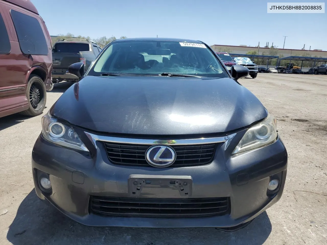 2011 Lexus Ct 200 VIN: JTHKD5BH8B2008835 Lot: 59794174