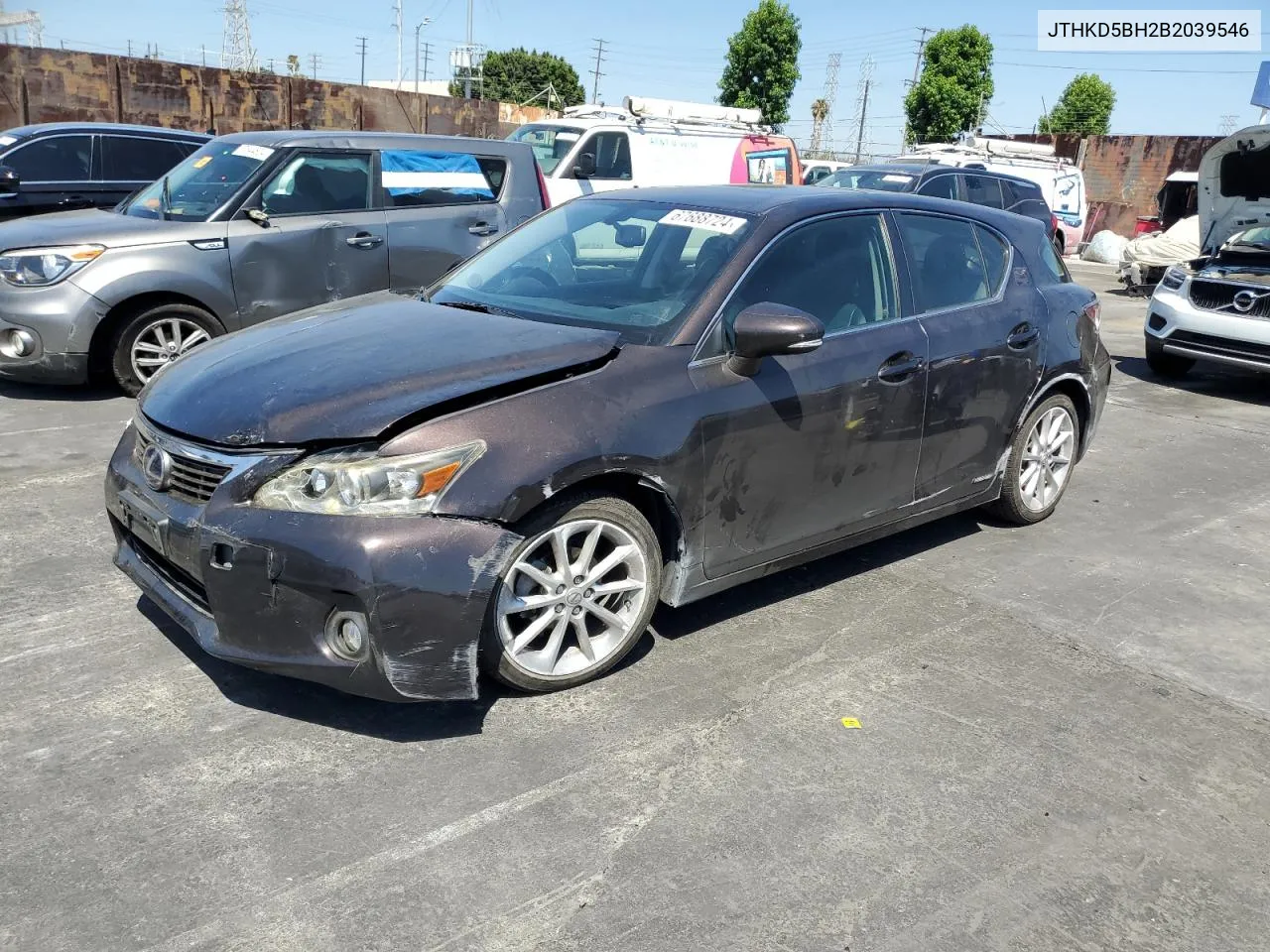 2011 Lexus Ct 200 VIN: JTHKD5BH2B2039546 Lot: 67688724