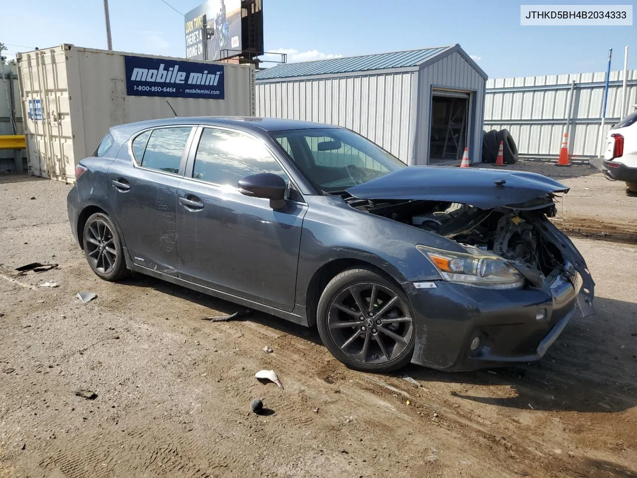 2011 Lexus Ct 200 VIN: JTHKD5BH4B2034333 Lot: 72631904