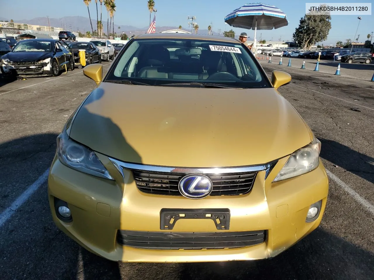 2011 Lexus Ct 200 VIN: JTHKD5BH4B2011280 Lot: 75054644