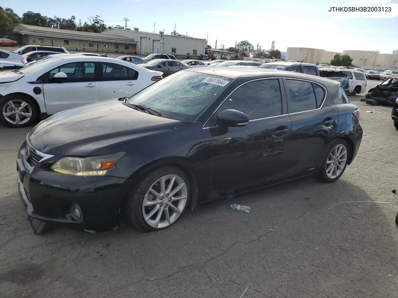 2011 Lexus Ct 200 VIN: JTHKD5BH3B2003123 Lot: 78007864