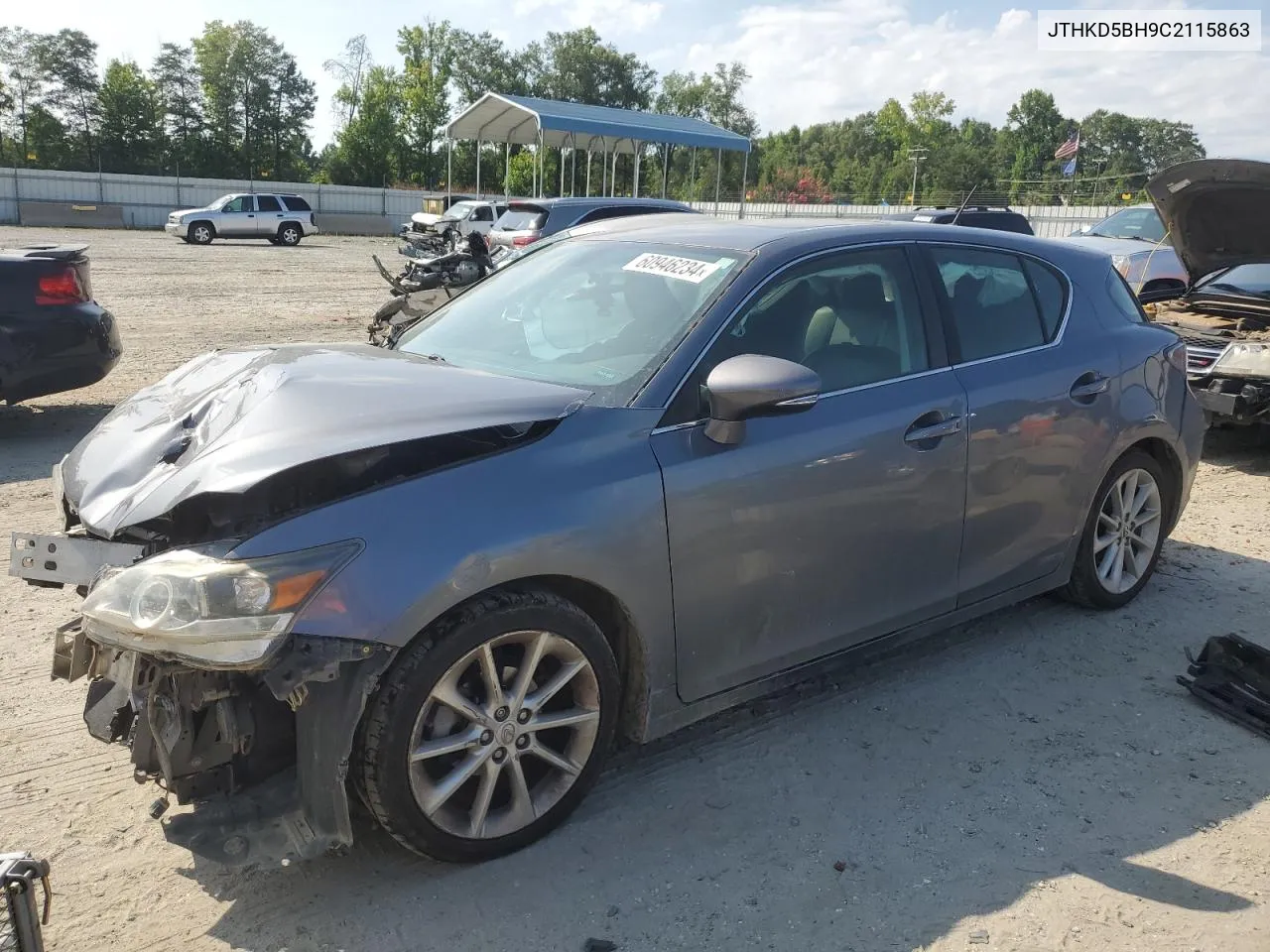 2012 Lexus Ct 200 VIN: JTHKD5BH9C2115863 Lot: 60946234