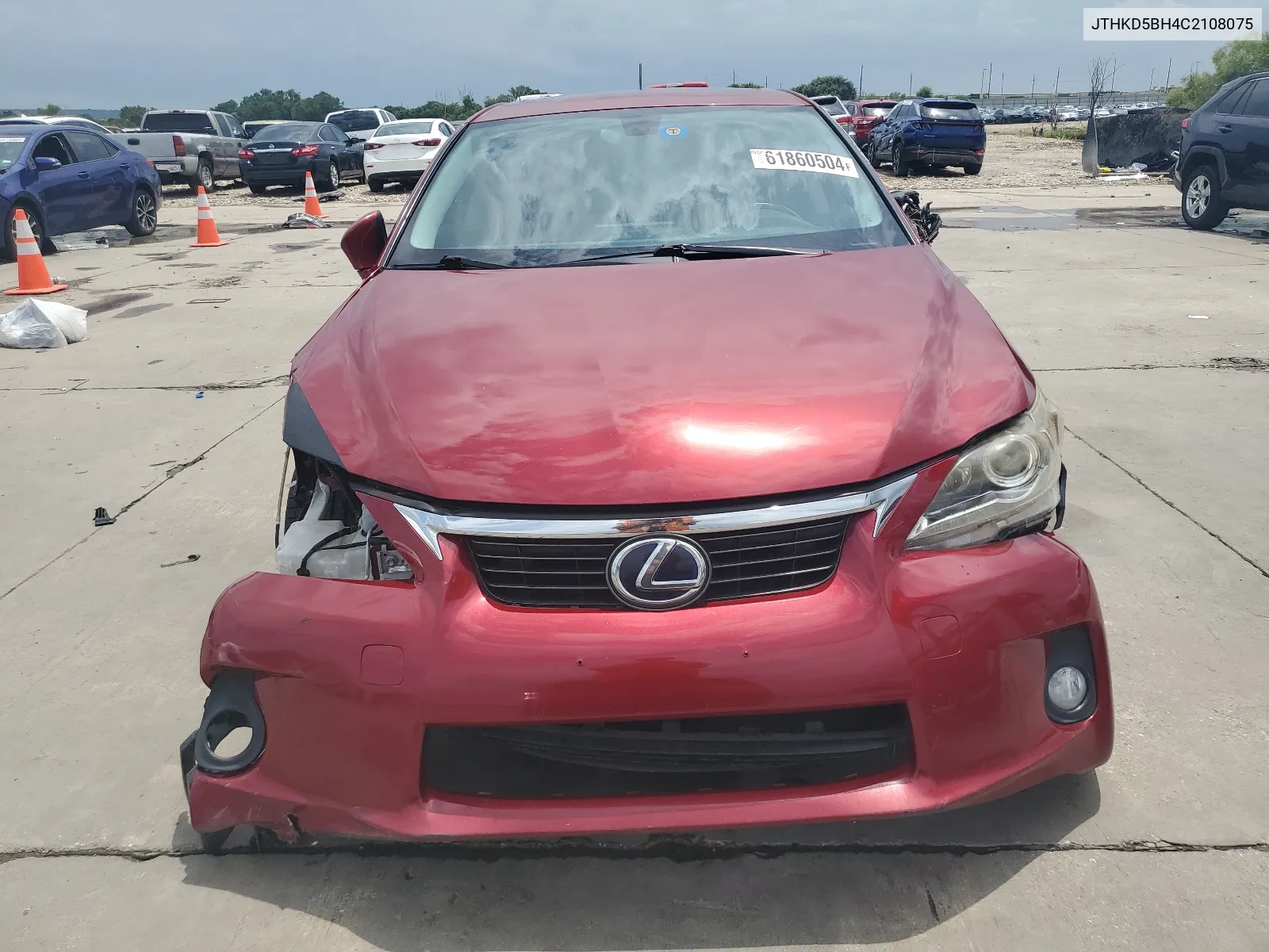 2012 Lexus Ct 200 VIN: JTHKD5BH4C2108075 Lot: 61860504