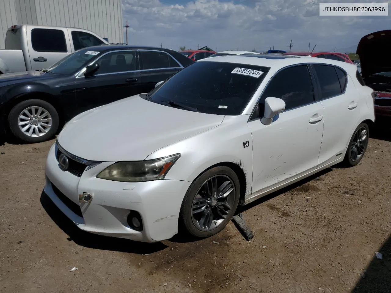 2012 Lexus Ct 200 VIN: JTHKD5BH8C2063996 Lot: 63559244