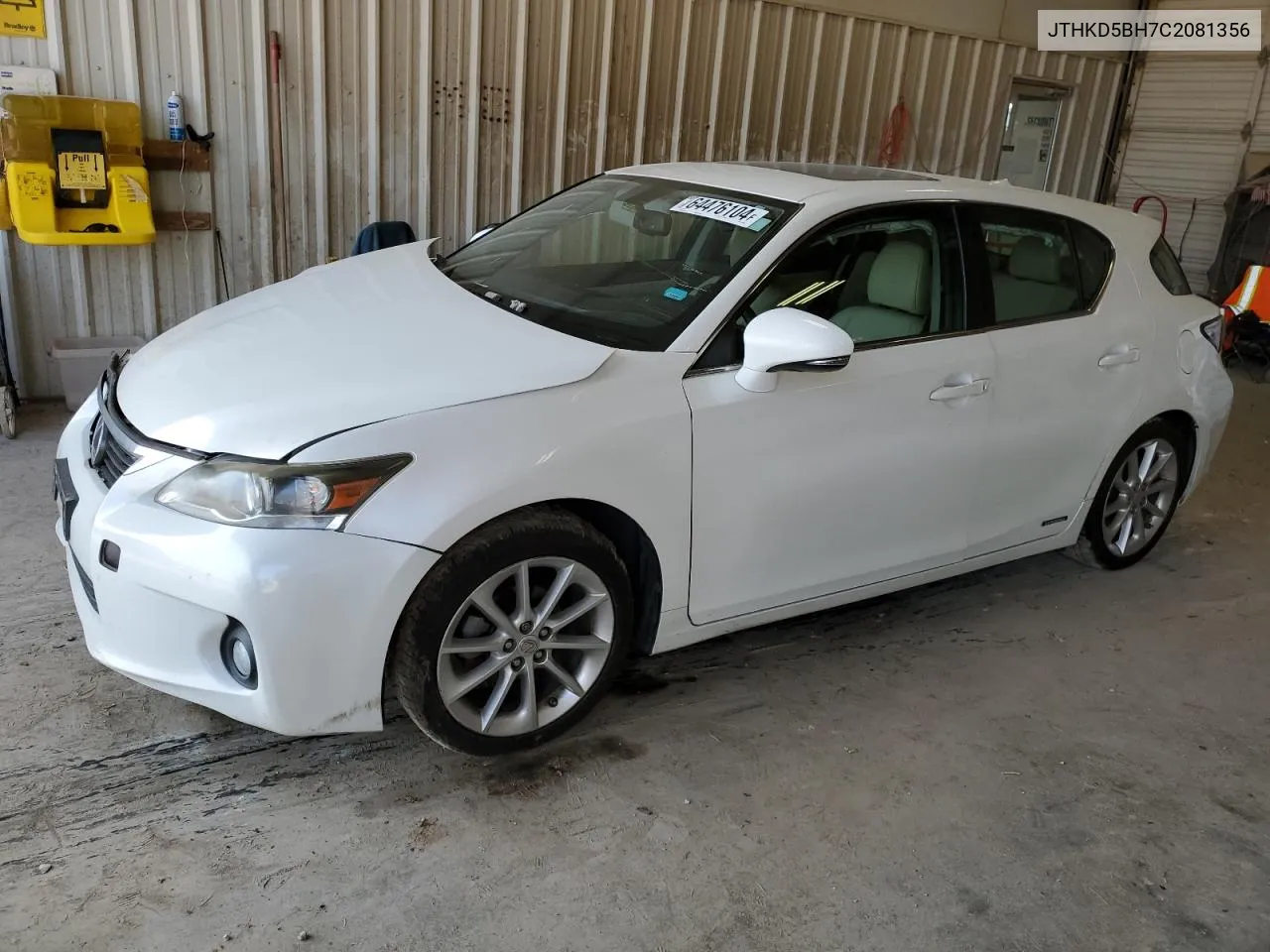 2012 Lexus Ct 200 VIN: JTHKD5BH7C2081356 Lot: 64476104