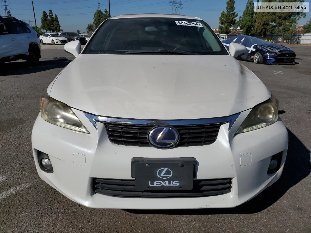 2012 Lexus Ct 200 VIN: JTHKD5BH5C2116895 Lot: 68469254