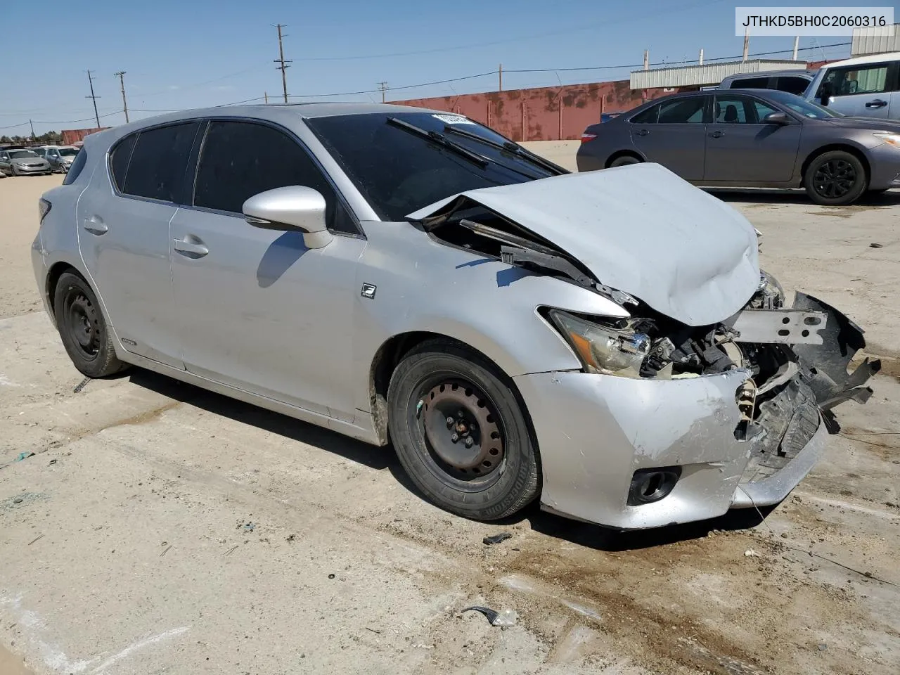 2012 Lexus Ct 200 VIN: JTHKD5BH0C2060316 Lot: 70264954