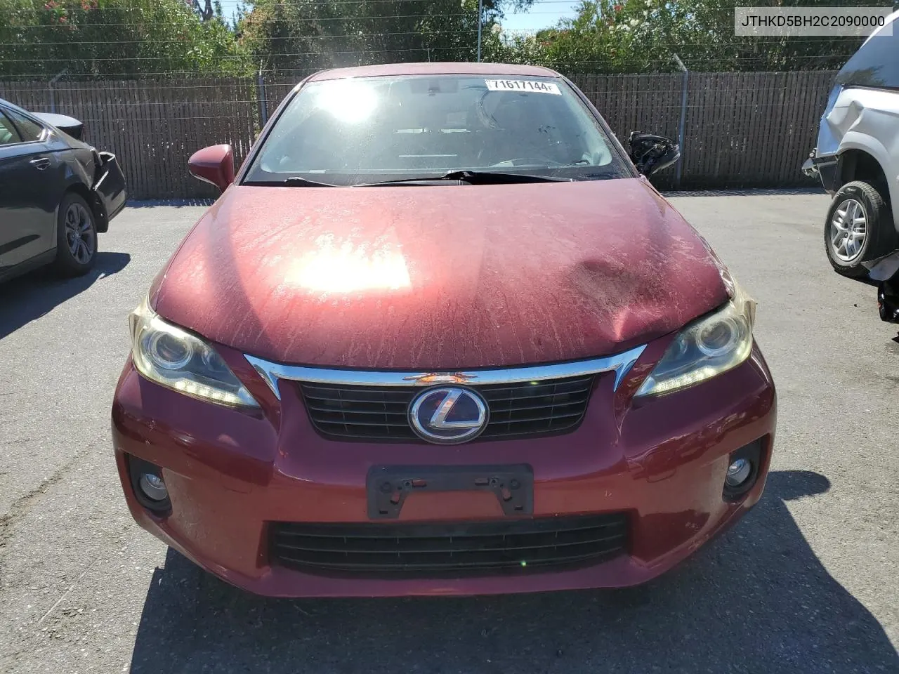 2012 Lexus Ct 200 VIN: JTHKD5BH2C2090000 Lot: 71617144