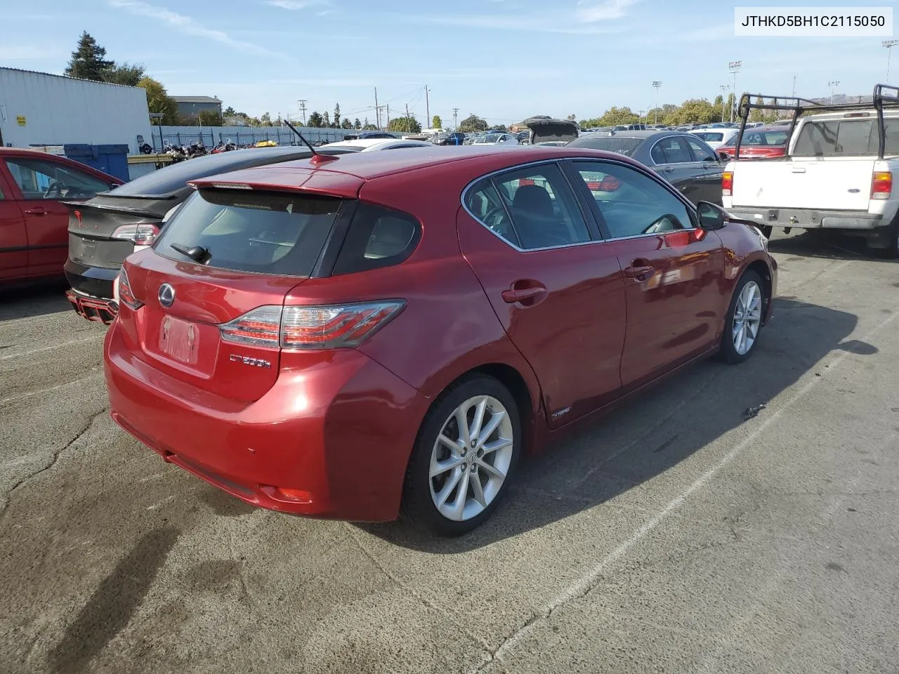 2012 Lexus Ct 200 VIN: JTHKD5BH1C2115050 Lot: 71887264