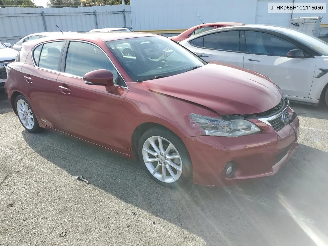 2012 Lexus Ct 200 VIN: JTHKD5BH1C2115050 Lot: 71887264