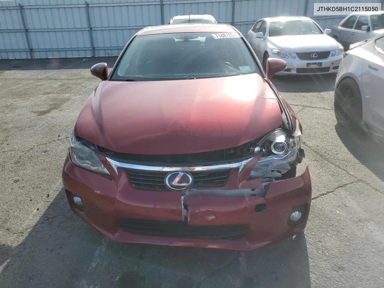 2012 Lexus Ct 200 VIN: JTHKD5BH1C2115050 Lot: 71887264