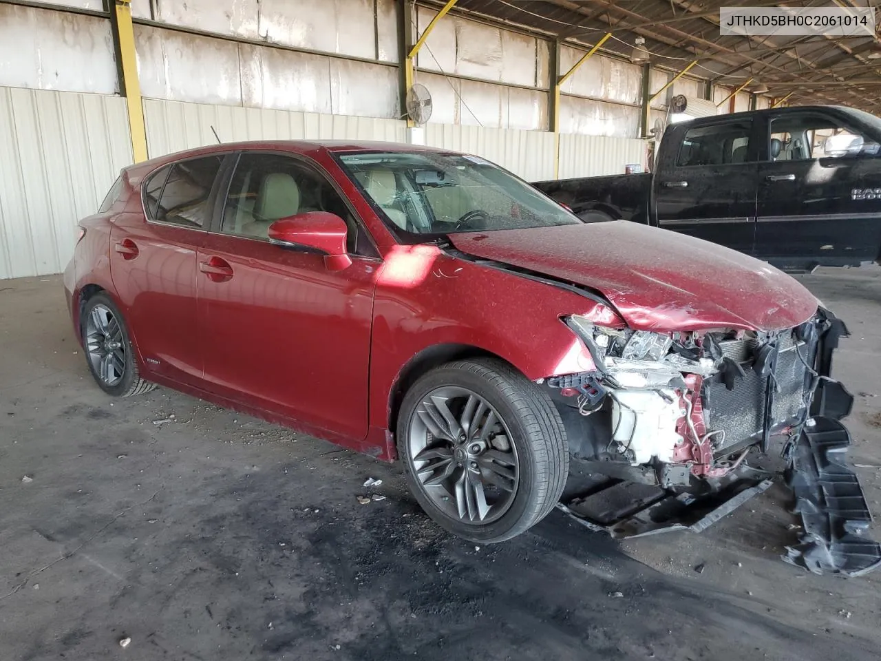 2012 Lexus Ct 200 VIN: JTHKD5BH0C2061014 Lot: 72745964