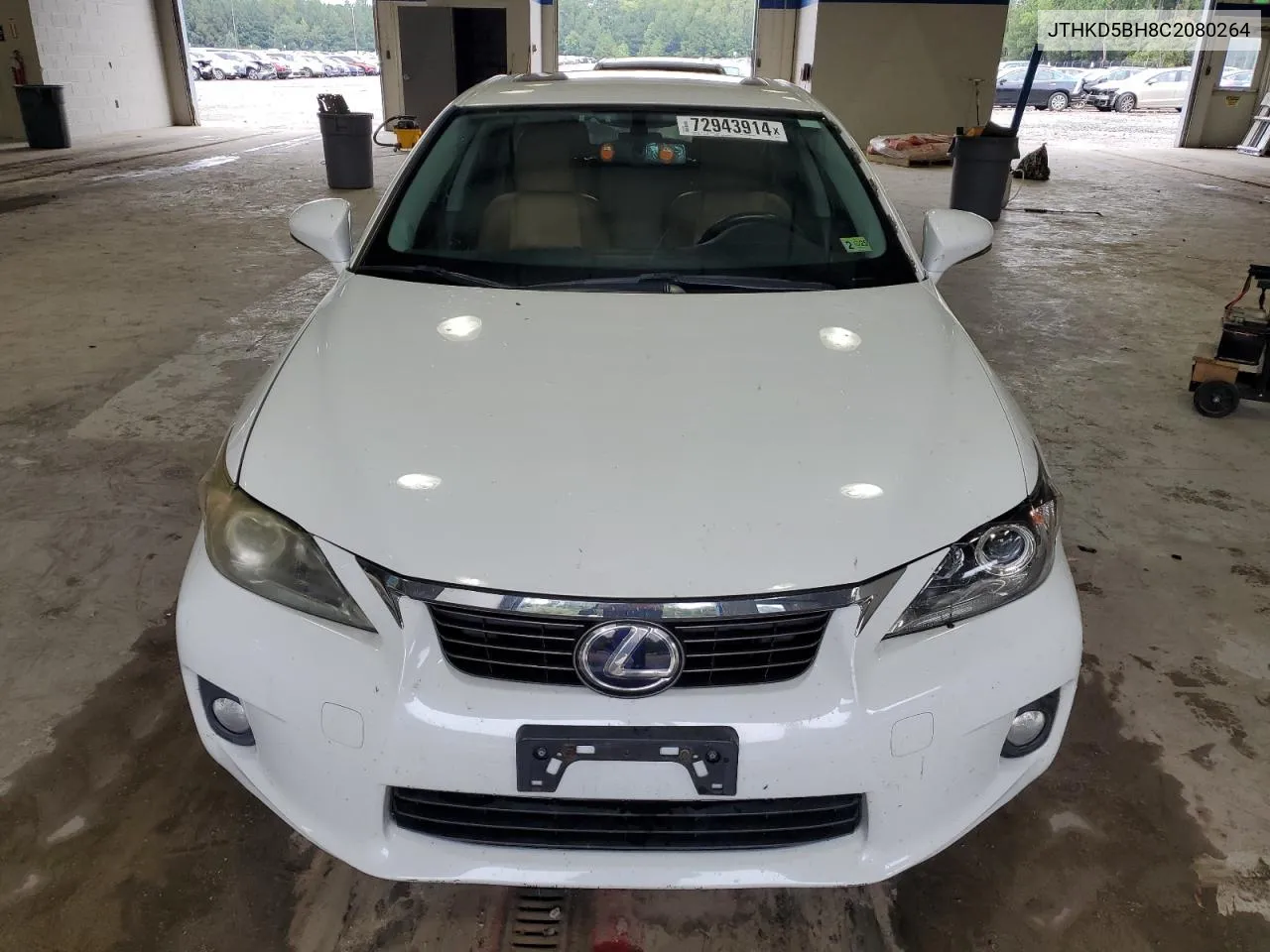 2012 Lexus Ct 200 VIN: JTHKD5BH8C2080264 Lot: 72943914