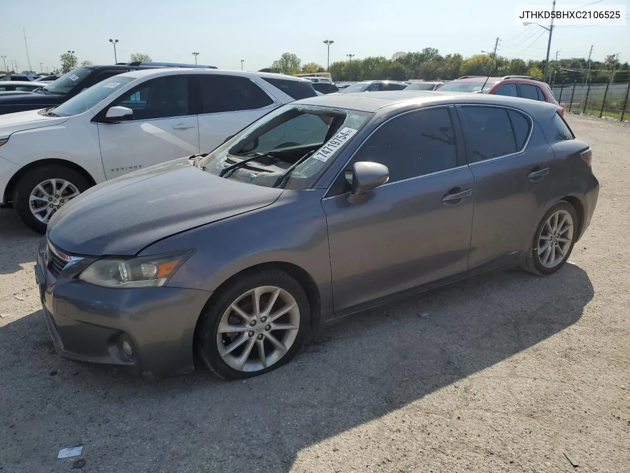 2012 Lexus Ct 200 VIN: JTHKD5BHXC2106525 Lot: 74719754