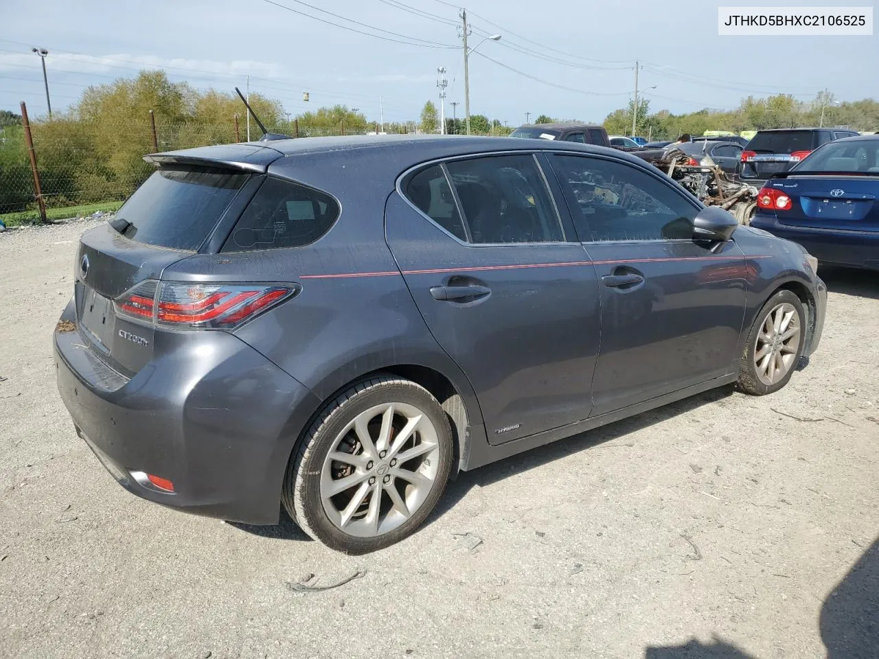 2012 Lexus Ct 200 VIN: JTHKD5BHXC2106525 Lot: 74719754