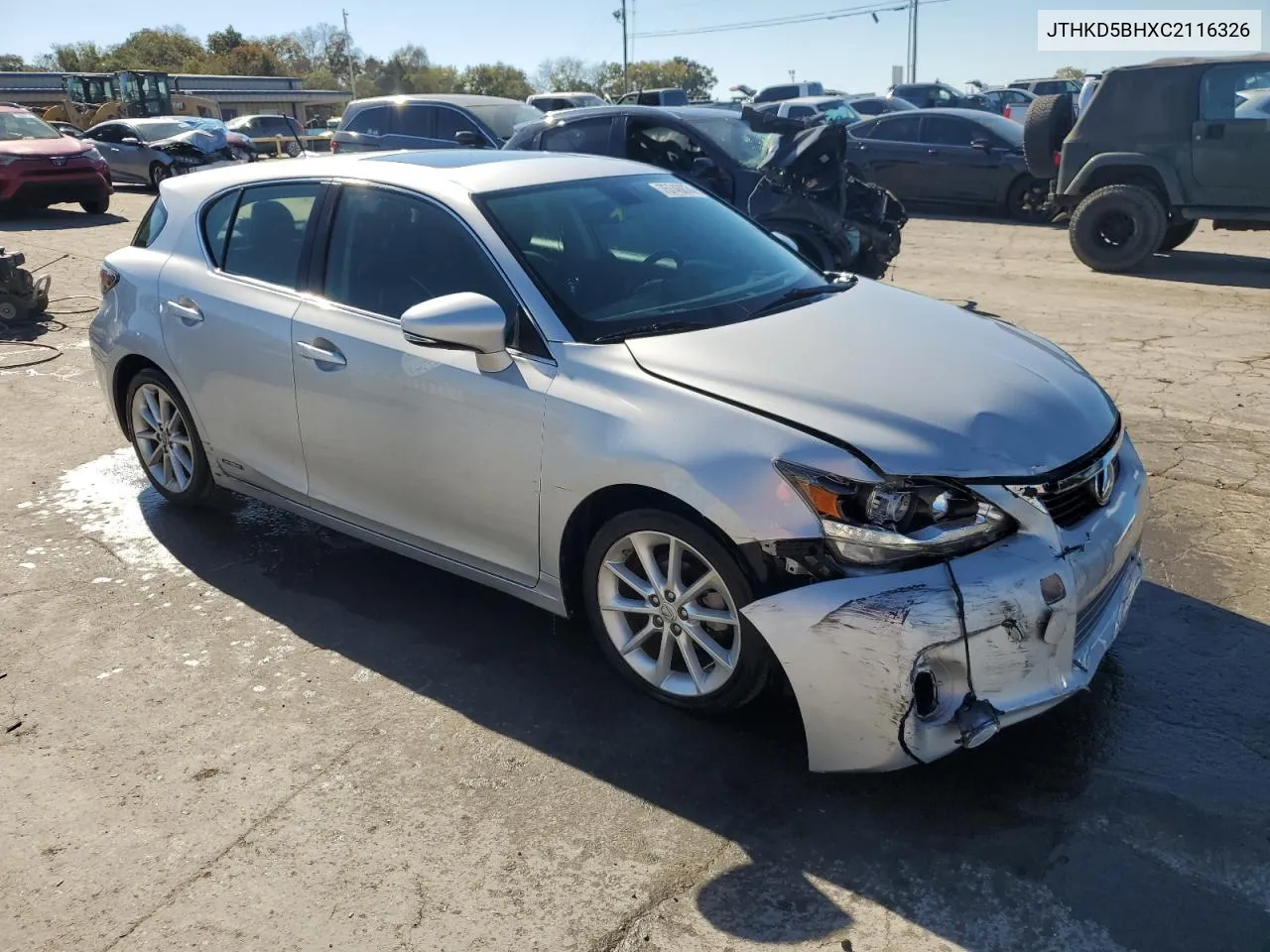 2012 Lexus Ct 200 VIN: JTHKD5BHXC2116326 Lot: 75746874